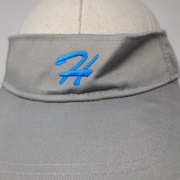 Letter H Strapback Golf Sun Visor Hat Gray One Size Adjustable Alleson Athletic - Picture 4 of 9